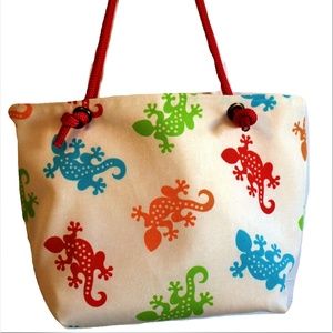 Leaping Lizards Rope Handled Bag
